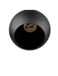 LIGHT EYE 90 fekete GU10 gömb alakú függesztett lámpa 1 fázisú sínhez