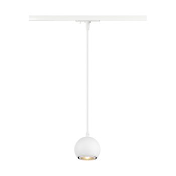   LIGHT EYE 90 fehér GU10 gömb alakú függesztett lámpa 1 fázisú sínhez