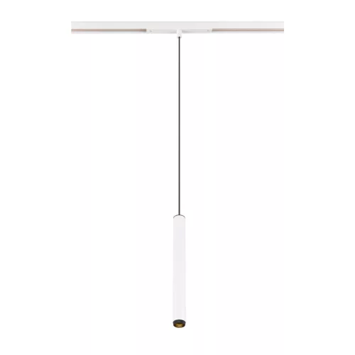 GRIP! S 48V fehér-fekete 3000K DALI hengeres dimmelhető függesztett LED lámpa 48V alacsony feszültségű sínhez