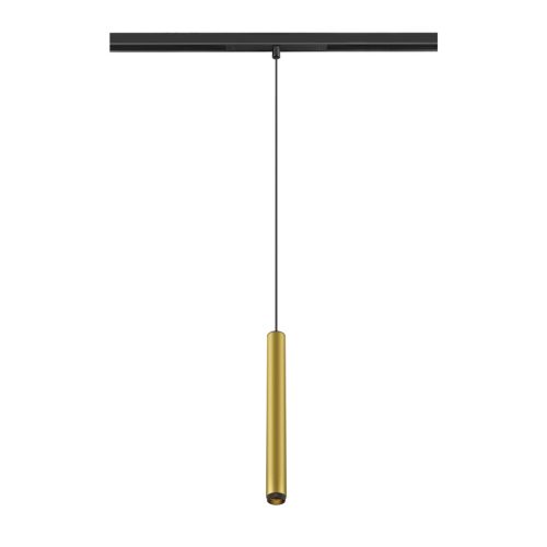 GRIP! S 48V arany-fekete dim-to-warm DALI hengeres dimmelhető függesztett LED lámpa 48V alacsony feszültségű sínhez