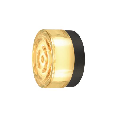 CYFT WAVE fekete-borostyán sárga állítható színhőmérsékletű dimmelhető fali és mennyezeti LED lámpa