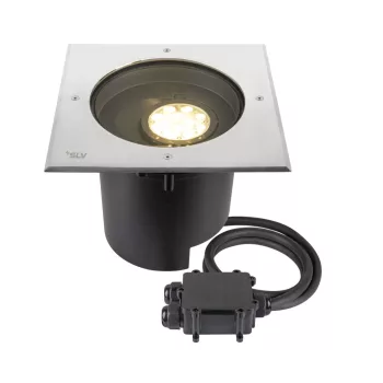   DASAR XL rozsdamentes acél asszimetrikus szögletes talajba süllyeszthető falmosó LED lámpa