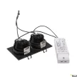 SLV NEW TRIA 2 SET 113890 fekete állítható mennyezeti LED spot lámpa és tápegység szett