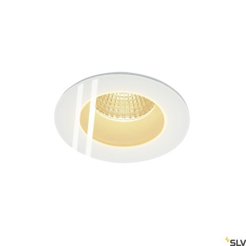 SLV PATTA-F LED 114441 fehér dimmelhető vízmentes kerek kültéri süllyesztett lámpa és előtét szett