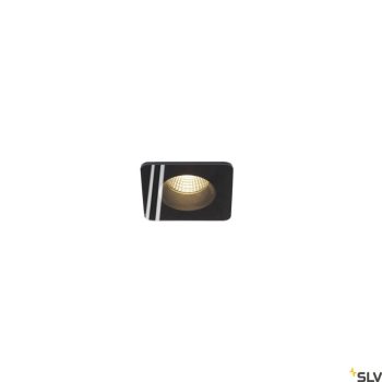 SLV PATTA-F LED 114450 fekete dimmelhető vízmentes kültéri süllyesztett lámpa és előtét szett