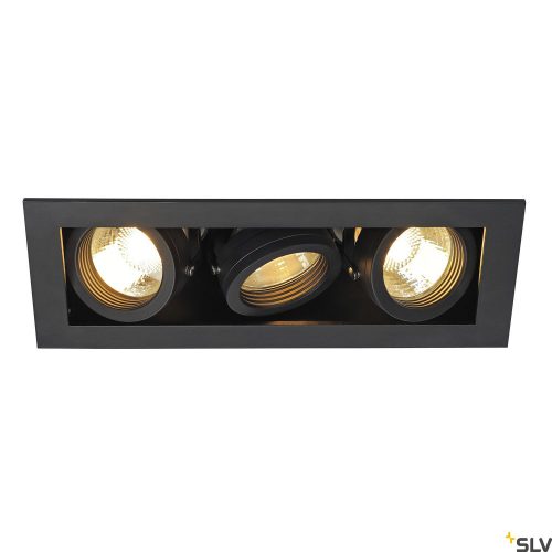 SLV KADUX 3 115530 fekete állítható süllyesztett spot lámpa