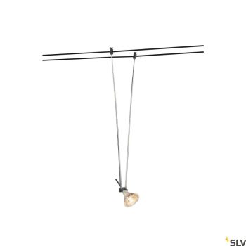 SLV TENSEO TELESCOPIC 139080 fekete teleszkópos szárú sodronyos lámpa armatúra