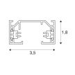 SLV ONE-TRACK SURFACE 143020 fekete felületre szerelhető 1 fázisú sín