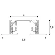 SLV ONE-TRACK RECESSED 143221 fehér süllyesztett 1 fázisú sín
