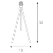 SLV FENDA tripod 155540 fekete 3 lábú asztali lámpa váz