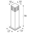 SLV RUSTY SQUARE 70 229421 corten acél kültéri allólámpa