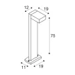SLV QUADRASYL 75 232295 antracit kültéri allólámpa