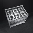 SMEG Classica A1-9 inox professzionális szabadonálló gáztűzhely