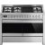 SMEG Classica A4-81 inox professzionális szabadonálló gáztűzhely beépített elektromos grillsütő