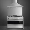 SMEG Classica A4-81 inox professzionális szabadonálló gáztűzhely beépített elektromos grillsütő