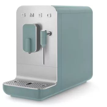SMEG Collezione BCC12EGMEU matt smaragdzöld automata darálós kávéfőző tejhabosítóval