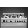 SMEG Classica BG91X2 inox professzionális szabadonálló gáztűzhely