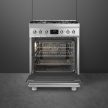 SMEG Classica C6GMX2 inox professzionális szabadonálló gáztűzhely