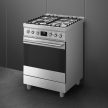 SMEG Classica C6GMX2 inox professzionális szabadonálló gáztűzhely
