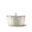 Smeg CSF2412CRM krémszínű tapadásmentes lábas üveg fedővel