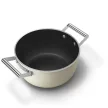 Smeg CSF2412CRM krémszínű tapadásmentes lábas üveg fedővel