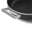 Smeg DPF2812BLM fekete tapadásmentes alacsony lábas üveg fedővel