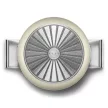 Smeg DPF2812CRM krémszínű tapadásmentes alacsony lábas üveg fedővel