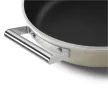 Smeg DPF2812CRM krémszínű tapadásmentes alacsony lábas üveg fedővel
