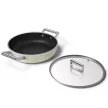 Smeg DPF2812CRM krémszínű tapadásmentes alacsony lábas üveg fedővel
