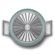 Smeg DPF2812EGM smaragdzöld tapadásmentes alacsony lábas üveg fedővel