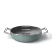 Smeg DPF2812EGM smaragdzöld tapadásmentes alacsony lábas üveg fedővel
