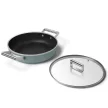 Smeg DPF2812EGM smaragdzöld tapadásmentes alacsony lábas üveg fedővel