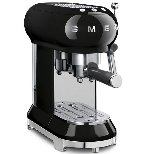 SMEG 50's Style ECF01BLEU fekete retro design karos espresso kávéfőző