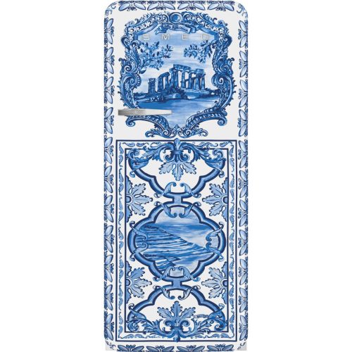 SMEG 50's Style FAB28RDGME6 Blu Mediterraneo fagyasztós szabadonálló retro design hűtőszekrény