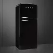 SMEG 50's Style FAB50RBL5 fekete felülfagyasztós kombinált retro design hűtőszekrény fagyasztóv