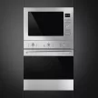SMEG Selezione FMI425X fekete inox beépíthető mikrohullámú sütő