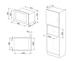 SMEG Selezione FMI425X fekete inox beépíthető mikrohullámú sütő