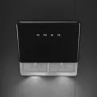 SMEG 50's Style KFAB75BL fekete fali szénszűrős kivezetés nélküli páraelszívó