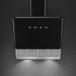 SMEG 50's Style KFAB75BL fekete fali szénszűrős kivezetés nélküli páraelszívó