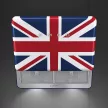 SMEG 50's Style KFAB75UJ Union Jack mintás fali szénszűrős kivezetés nélküli páraelszívó