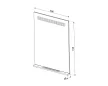 SMEG KITP60X9 inox tűzhely hátfal 60cm-es CONCERTO tűzhelyhez