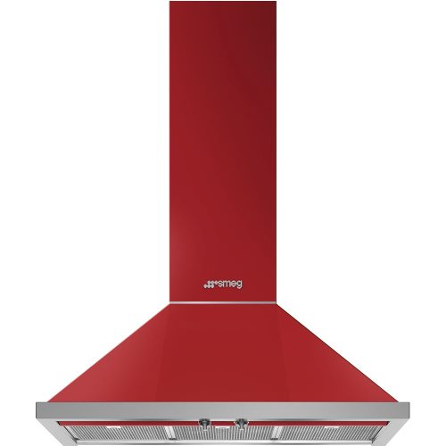 SMEG Portofino KPF9RD piros inox fali kürtős páraelszívó