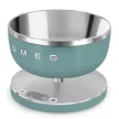 SMEG Collezione matt smaragdzöld design digitális konyhai mérleg
