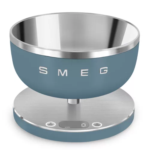 SMEG Collezione matt viharkék design digitális konyhai mérleg