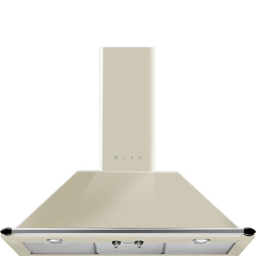 SMEG Victoria KT90PE krémszínű fali kürtős páraelszívó