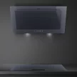 SMEG Linea KV194G sötét szürke fali szénszűrős kivezetés nélküli páraelszívó