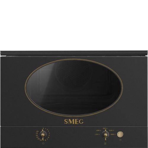 SMEG COLONIALE MP822NAO antracit antikolt bronz 60x40cm-es beépíthető mikrohullámú sütő