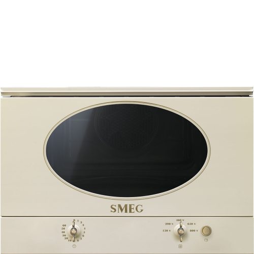SMEG Coloniale MP822NPO krémszínű antikolt bronz beépíthető mikrohullámú sütő