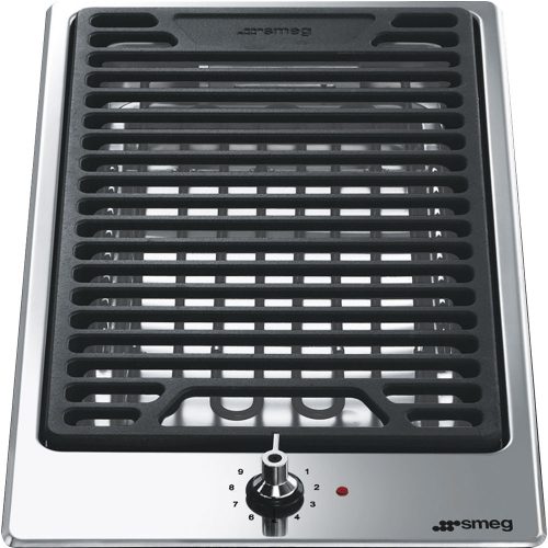 SMEG Classica PGF30B inox beépíthető dominó elektromos grill