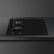 SMEG Classica PM3643D Fekete beépíthető kombinált indukciós és gáz főzőlap